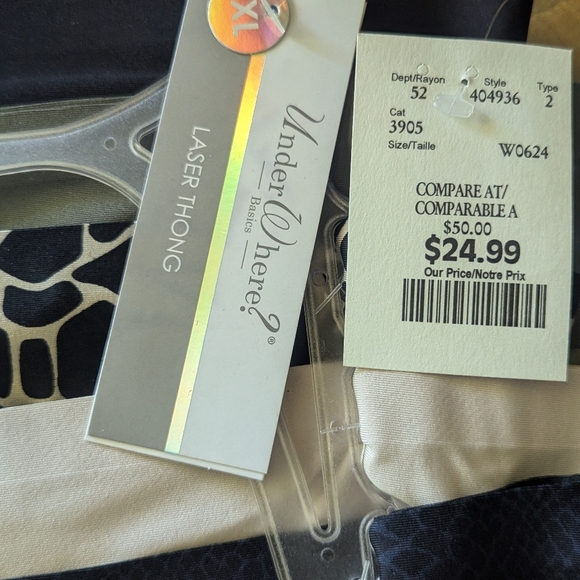 NWT Ladies 6 pack Laser Thongs - Picture 2 of 7